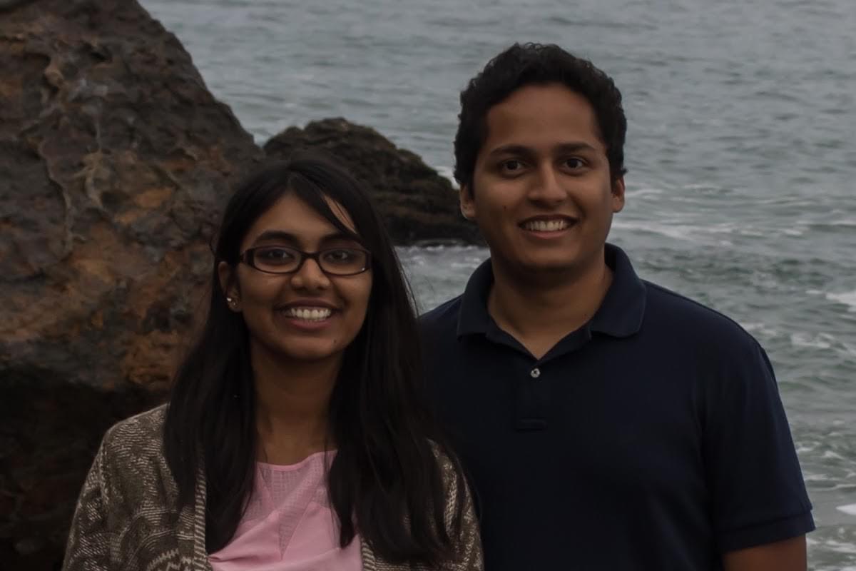 Ash and Amri on the beach